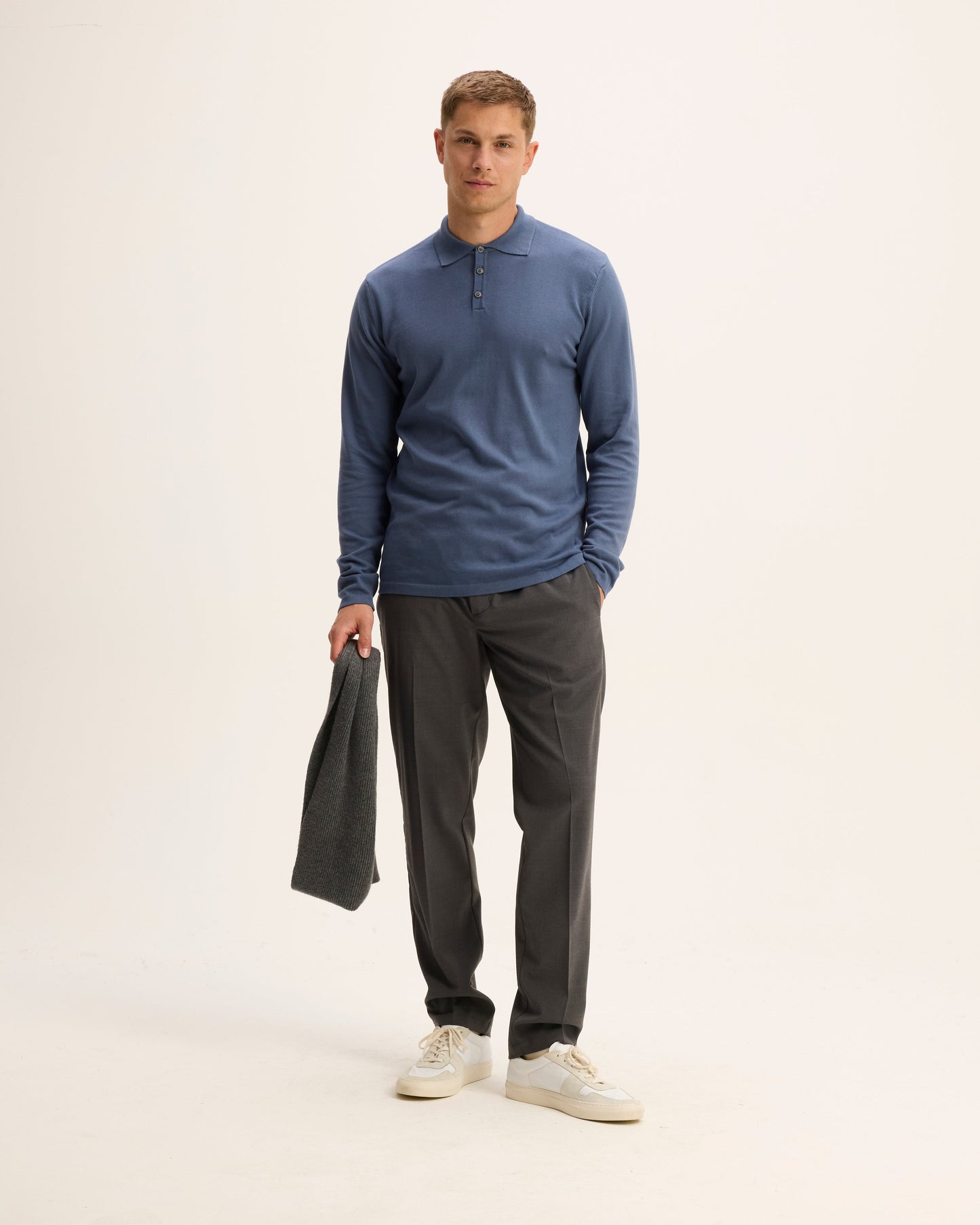 Kai Italian Knitted Long-Sleeve Polo