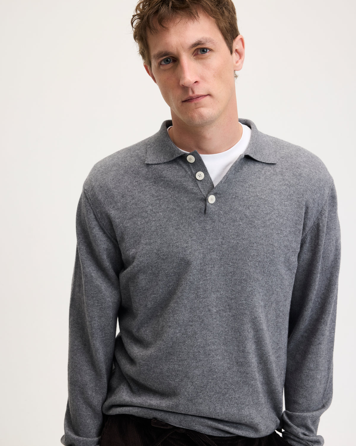 Kario Italian Knitted Long-Sleeve Polo