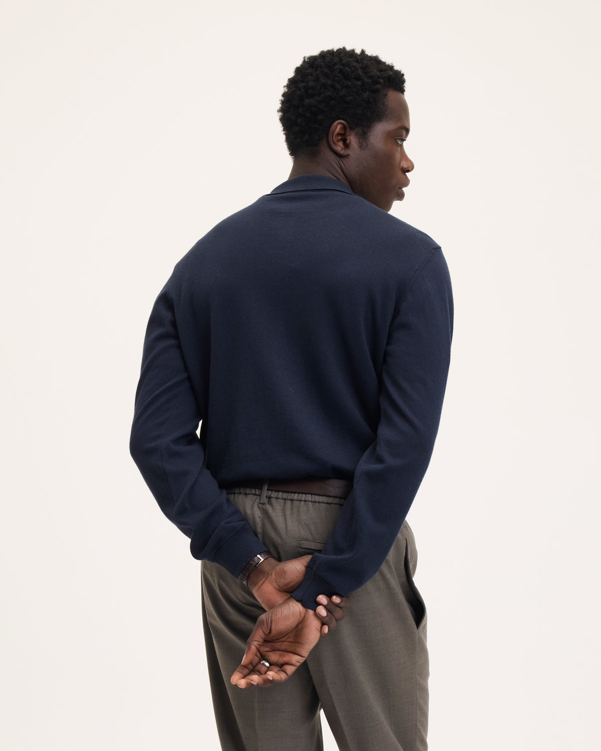 Kario Italian Knitted Long-Sleeve Polo