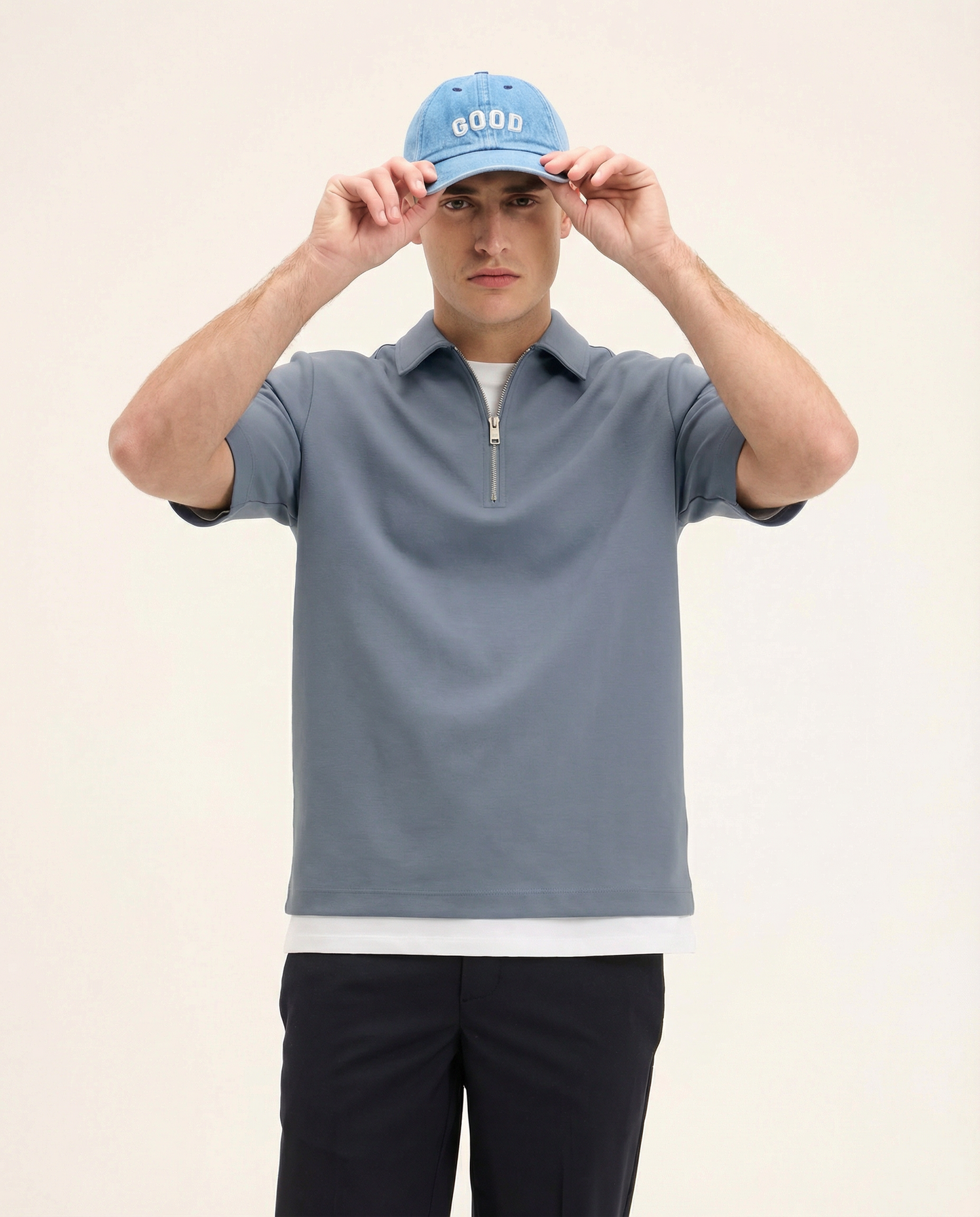 Post Zipper Polo