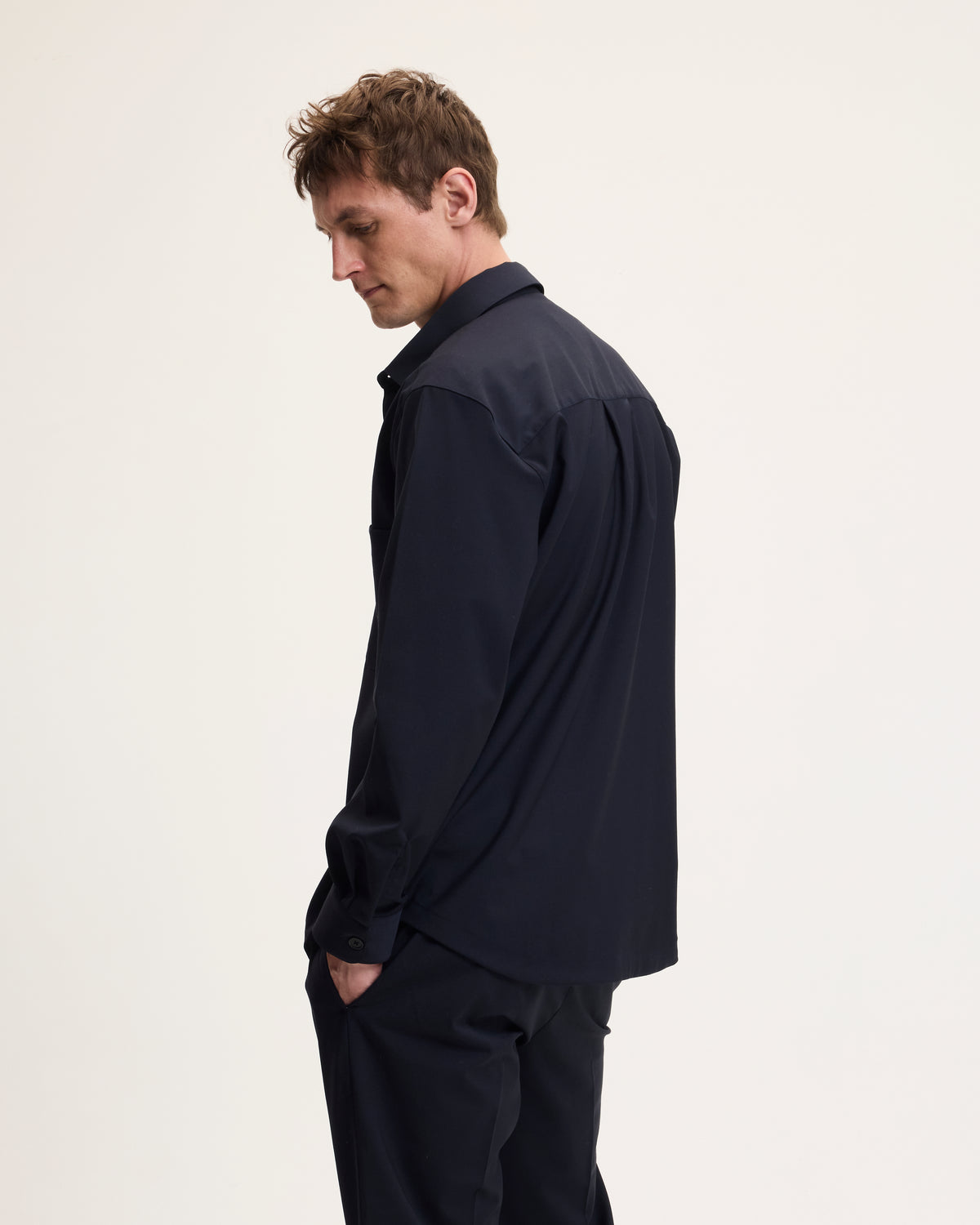 Simon Cool Wool Button-Up Shirt