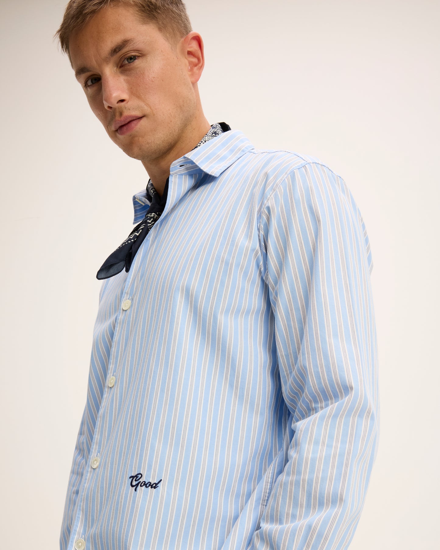 Sogood Stiped Shirt with embroidery