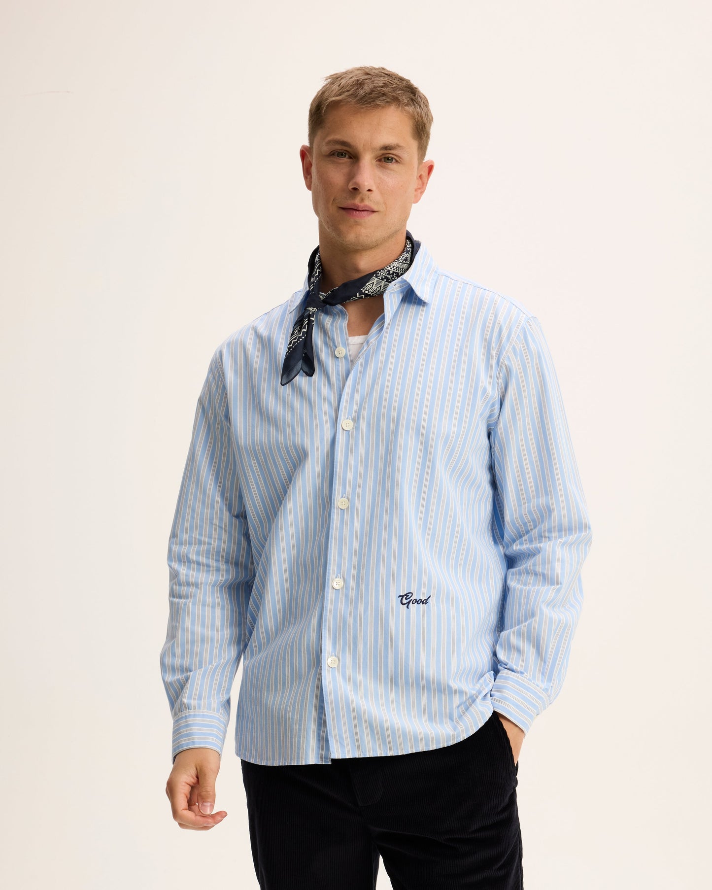 Sogood Stiped Shirt with embroidery