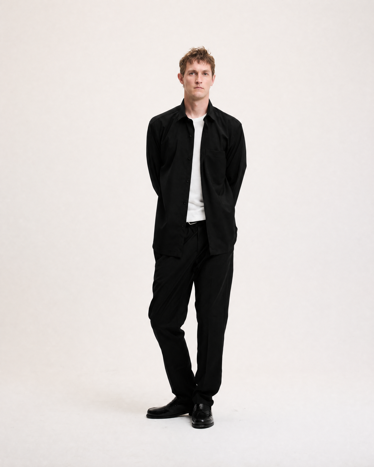 Simon Cool Wool Button-Up Shirt