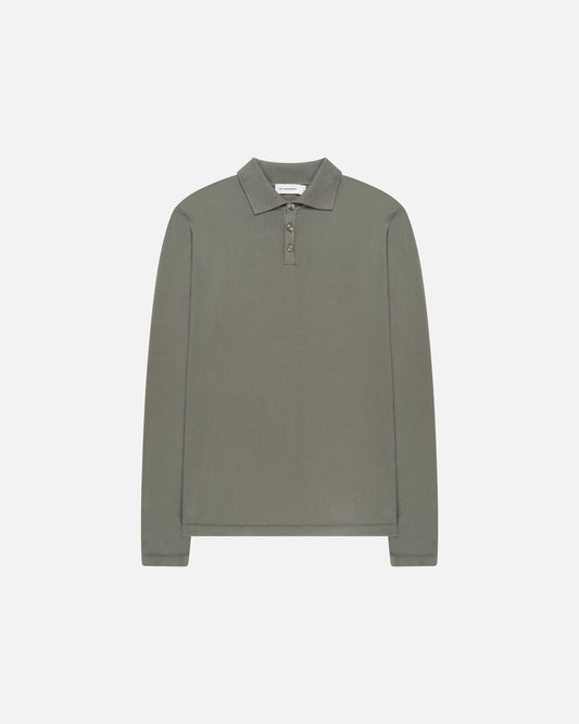 Kai Italian Knitted Long-Sleeve Polo