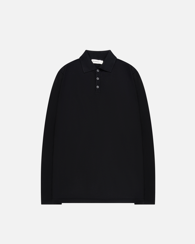 Italian Knitted Long-Sleeve Polo
